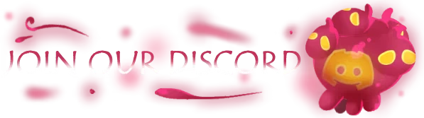 Garden of Wandering Souls: Pink text "JOIN OUR DISCORD" with a pumpkin-like Discord icon.