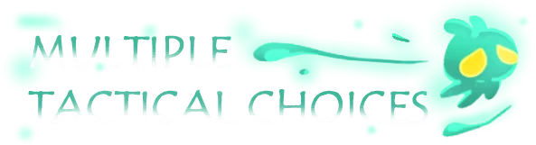 Garden of Wandering Souls: Text "Multiple Tactical Choices" with teal ghostly figure.