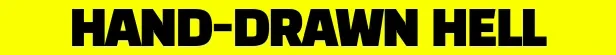 Hand Drawn Hell – Gaucho: Subway Escape Gaucho: Bold black text “HAND-DRAWN HELL” on a bright yellow background.