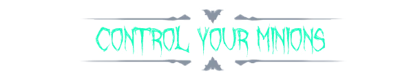 Ghost Keeper: "Control Your Minions" text in jagged, glowing green font with dark accents.