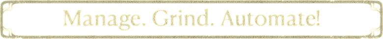 Manage Grind Automate – Graveyard Keeper 2 Graveyard Keeper 2: Banner with text “Manage. Grind. Automate!” in pale serif font.