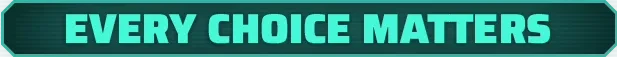 Every Choice Matters – GRAVHOUNDS GRAVHOUNDS: Teal banner with bold text “EVERY CHOICE MATTERS” on dark background.