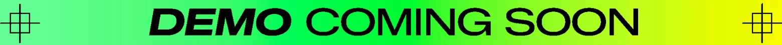 GRIP XR: Green-to-yellow banner with bold black text “DEMO COMING SOON”.