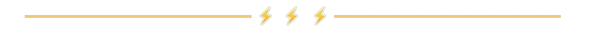 Lightning Divider – Hakoniwa Electric Hakoniwa Electric: Black screen with thin gold lines and three lightning bolt icons.