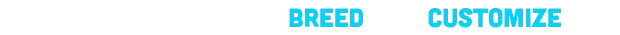 Breed Customize Text – Haunted Paws Haunted Paws: White text “CHOOSE YOUR FAVORITE” with blue “BREED” and “CUSTOMIZE”.