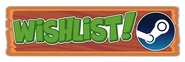 Have You Herd?: Green "WISHLIST!" text on wooden sign with Steam logo on the right.
