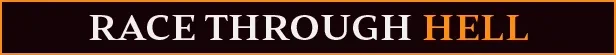 Race through Hell – Hell Clock Hell Clock: "RACE THROUGH HELL" in bold white and orange text on a dark background.