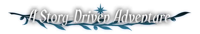 Hell Maiden: "A Story-Driven Adventure" text in elegant white font with blue decorative accents.