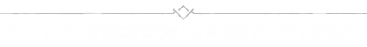 Hordeguard: White all-caps text reads “BUILD THE STRONGHOLD, BECOME THE SHIELD”.