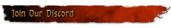 Join Discord – Hordes of Fate : A Hand of Fate Adventure Hordes of Fate: "Join Our Discord" text in gold medieval font on a red, tattered banner.