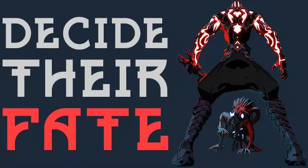 IMMORTAL: Bold text "DECIDE THEIR FATE" with a muscular figure and crouching creature below.