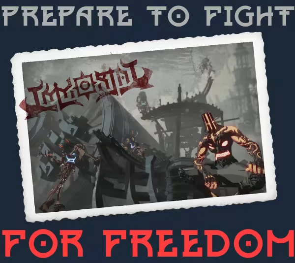 IMMORTAL: Armored figures in a dystopian landscape, bold text reads "PREPARE TO FIGHT FOR FREEDOM".