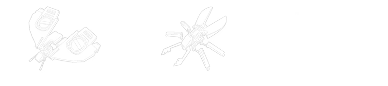 JUNK!: Three robot sketches labeled MOTH, HOPPER, and TUSK, each with distinct mechanical designs.