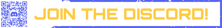 Kaiju Cleanup: Yellow “JOIN THE DISCORD!” text on black banner, QR code left.