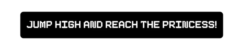 Knight Jump: White text on black background reads "JUMP HIGH AND REACH THE PRINCESS!"