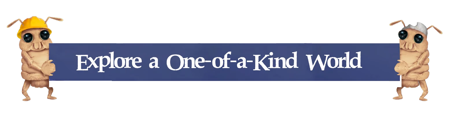 Last Wail of the Sea King: Blue banner reads “Explore a One-of-a-Kind World”.