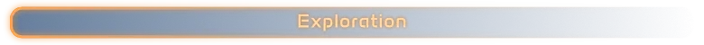 Leaks In Space: A blue and orange UI bar labeled "Exploration" in glowing text.
