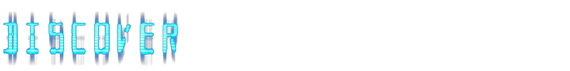 Matchstick: The word "DISCOVER" in glowing blue, futuristic font on a black background.