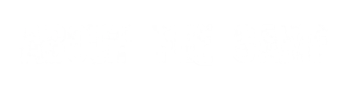 Menthal: White distressed stencil text reading "ABOUT THE GAME" on black background.