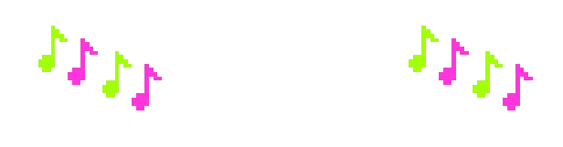 Metro Gravity: White text "It's All Jazz!" with pink and green musical notes on black.