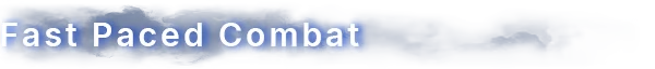 MISTERY: Blue text reads "Fast Paced Combat" on a blurred, dark blue background.