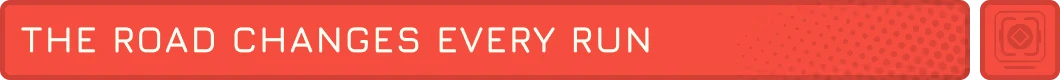 Road Changes Run – Modulink Modulink: Red banner with white text “THE ROAD CHANGES EVERY RUN”.