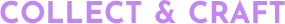 Moonfrost: Purple gradient text reading “COLLECT & CRAFT” on black background.