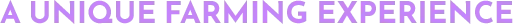 Moonfrost: Purple pixel-font text reading “A UNIQUE FARMING EXPERIENCE”.