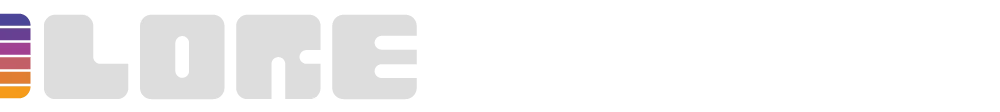 Lore Text Logo – NANOTINKER NANOTINKER: Large white block letters reading "LORE" on a black background.