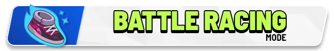 Neon Runners: Bright green "BATTLE RACING MODE" text with a flaming sneaker icon on blue.
