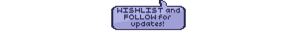 Wishlist Follow Banner – Neverway Neverway: Pixel text reads “WISHLIST and FOLLOW for updates!” in a purple box.