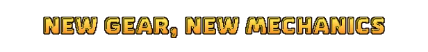 Nice Day for Fishing: Bold yellow text reads "NEW GEAR, NEW MECHANICS" on a black background.