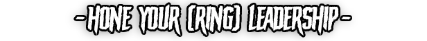Nightmare Frontier: Text reads "HONE YOUR [CARGO] LEADERSHIP" in jagged white letters on black.