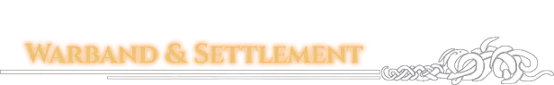 NORSE: "Warband & Settlement" in bold orange text with a decorative knot design below.