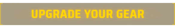 Orebits: Yellow pixel text “UPGRADE YOUR GEAR” on a dark brown banner.