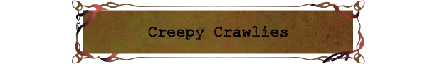 Creepy Crawlies Text – Parasensor Parasensor: Brown banner with ornate corners and black text reading “Creepy Crawlies”.