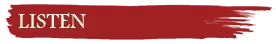 PETRACAL: The word "LISTEN" in bold white letters on a red brushstroke background.