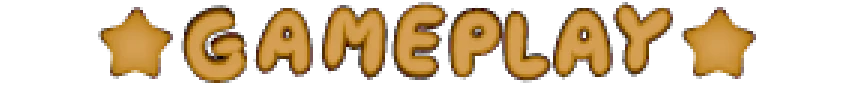 Petrichor: The word "GAMEPLAY" in bold, pixelated orange text with star icons on each side.
