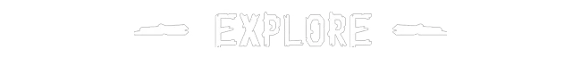 PHi: The word "EXPLORE" in bold, stylized font with decorative lines on a white background.