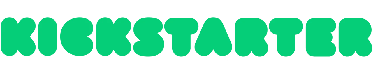 Pizza Kidd: Kickstarter logo in bold, rounded green letters on a transparent background.