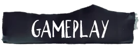 Gameplay Banner – Pizza Turbo Pizza Turbo: Black banner with jagged white text reading “GAMEPLAY”.