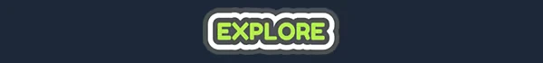 Pocket Wheels: Green "EXPLORE" button with white outline on a dark blue background.