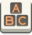 Press&Release: Three orange letters A, B, C on dark gray squares with a light gray border.