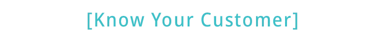 Probably Stolen: Teal pixel text “[Know Your Customer]” on a black background.