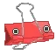 Progress98: Pixel art red toolbox with gray handle and two square latch icons on lid.