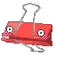 Progress98: Pixelated red face with wide square eyes and a gray chain above and below.