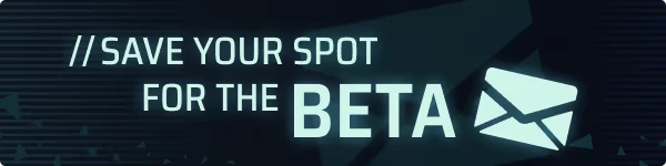 Project ReMind: Text reads "//SAVE YOUR SPOT FOR THE BETA" with an envelope icon on a dark background.