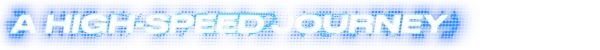 Race of the Nine Worlds: Bold white text "A HIGH-SPEED JOURNEY" on a vibrant blue background.