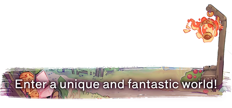 Rekindled Trails: Text reads "Enter a unique and fantastic world!" with a glowing lantern and path.
