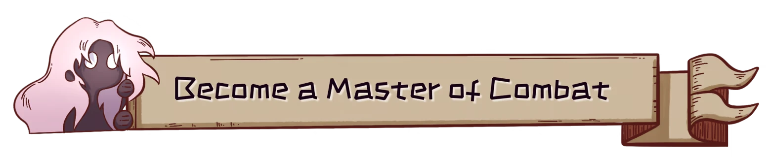 Remnants of Sin: A shadowy figure with pink hair beside a banner reading "Become a Master of Combat."